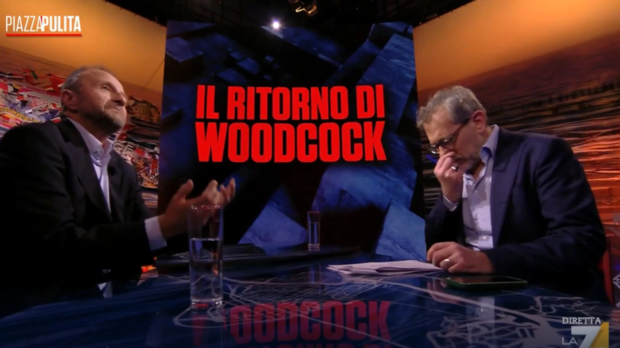 PiazzaPulita, crisi mistica per Woodcock: "Sono qui perché il momento è critico"