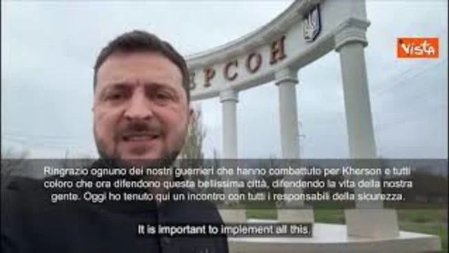 Zelensky a Kherson: Dev'essere protetta con più sistemi senza pilota
