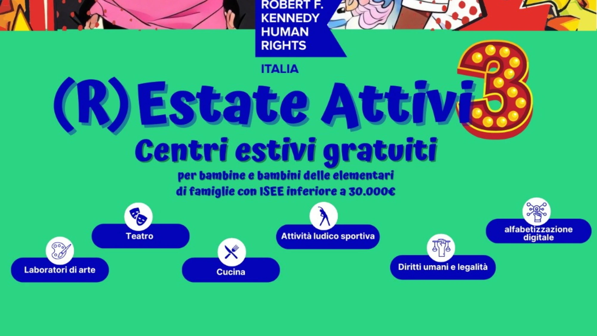 Sessanta bimbi al centro estivo di Kennedy Human Rights a Firenze Arrivano da 13 paesi e da contesti di vulnerabilità