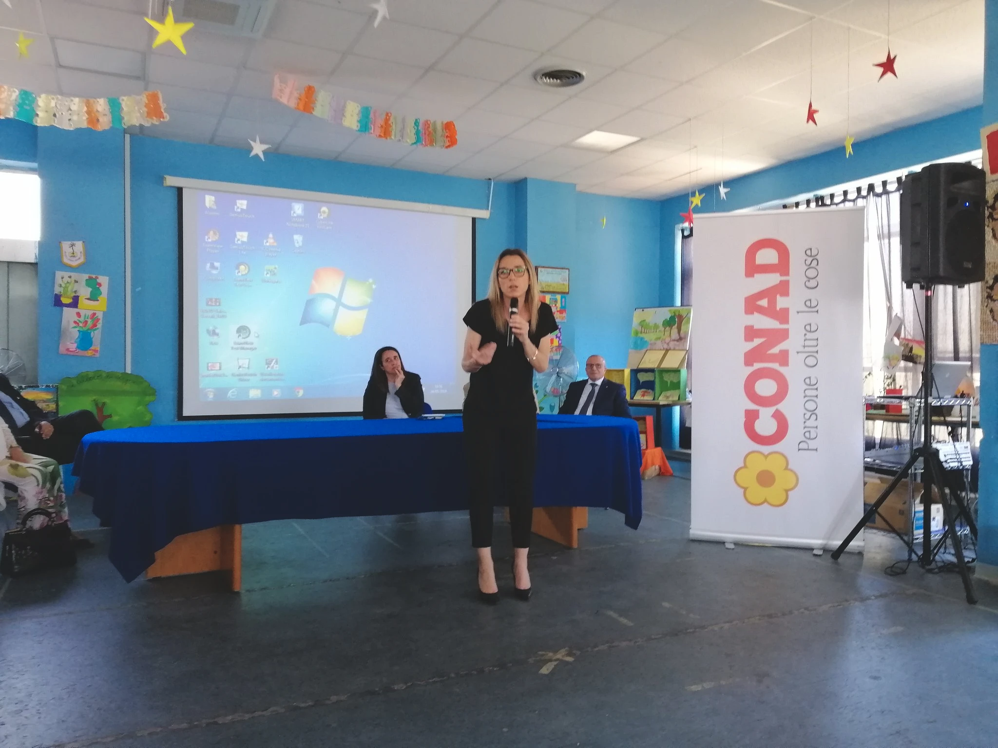 CONAD PORTA SCHERMA ALLO ZEN, VEZZALI TRA BIMBI SCUOLA FALCONE
