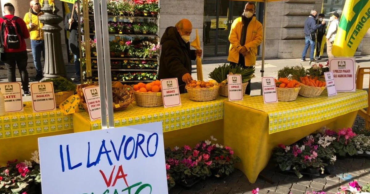 Prezzi e rincari, Coldiretti: in piazza già migliaia di agricoltori. La lettera-appello a Mario Draghi per sbloccare 2,7 miliardi