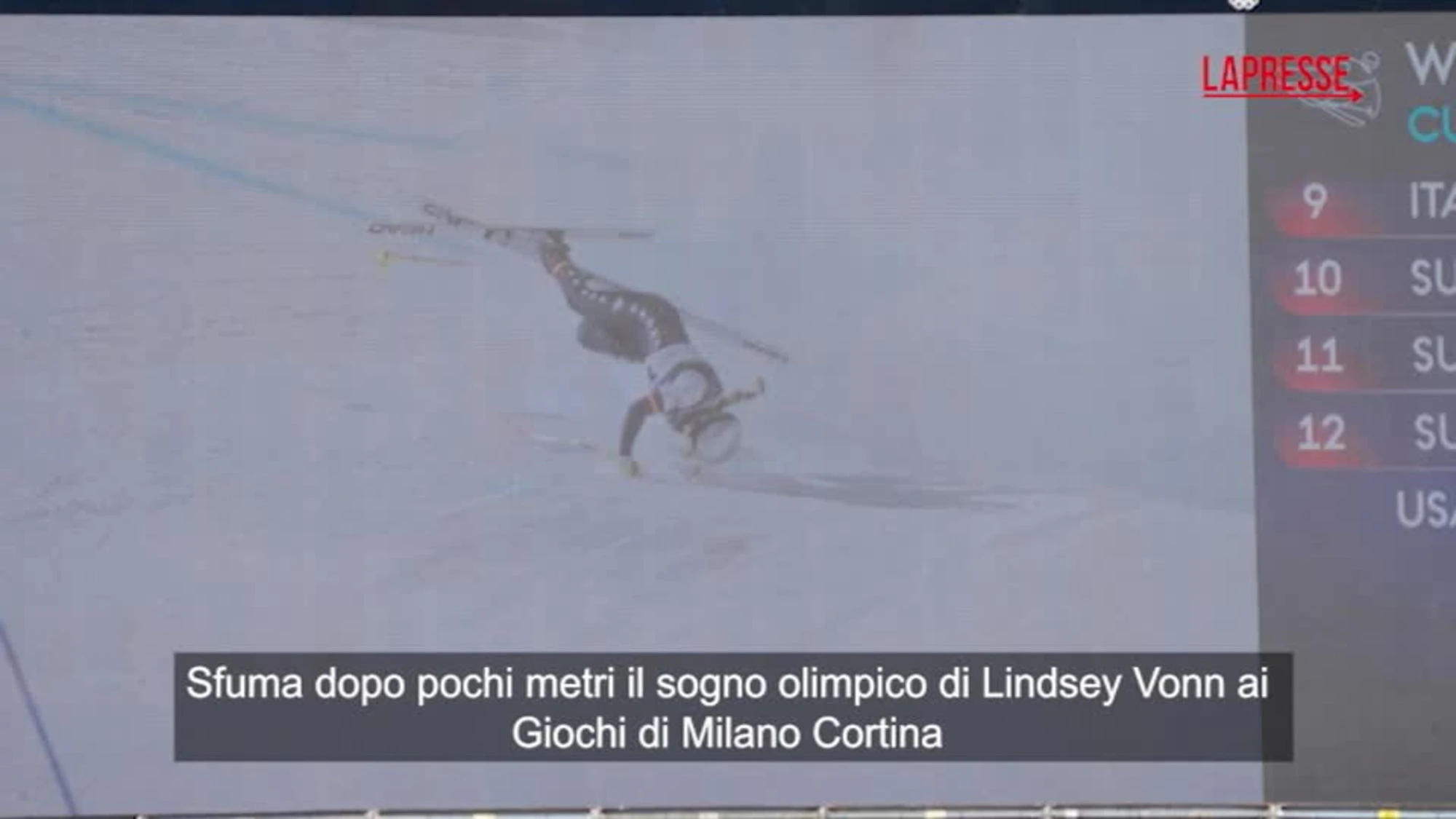 Milano-Cortina, il video della caduta di Lindsey Vonn: cosa si è rotta
