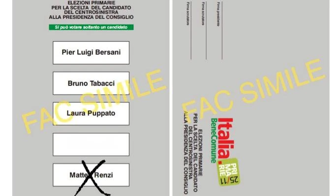 Renzi fa fuori Vendola dalla schedaNel fac simile Nichi non c'è