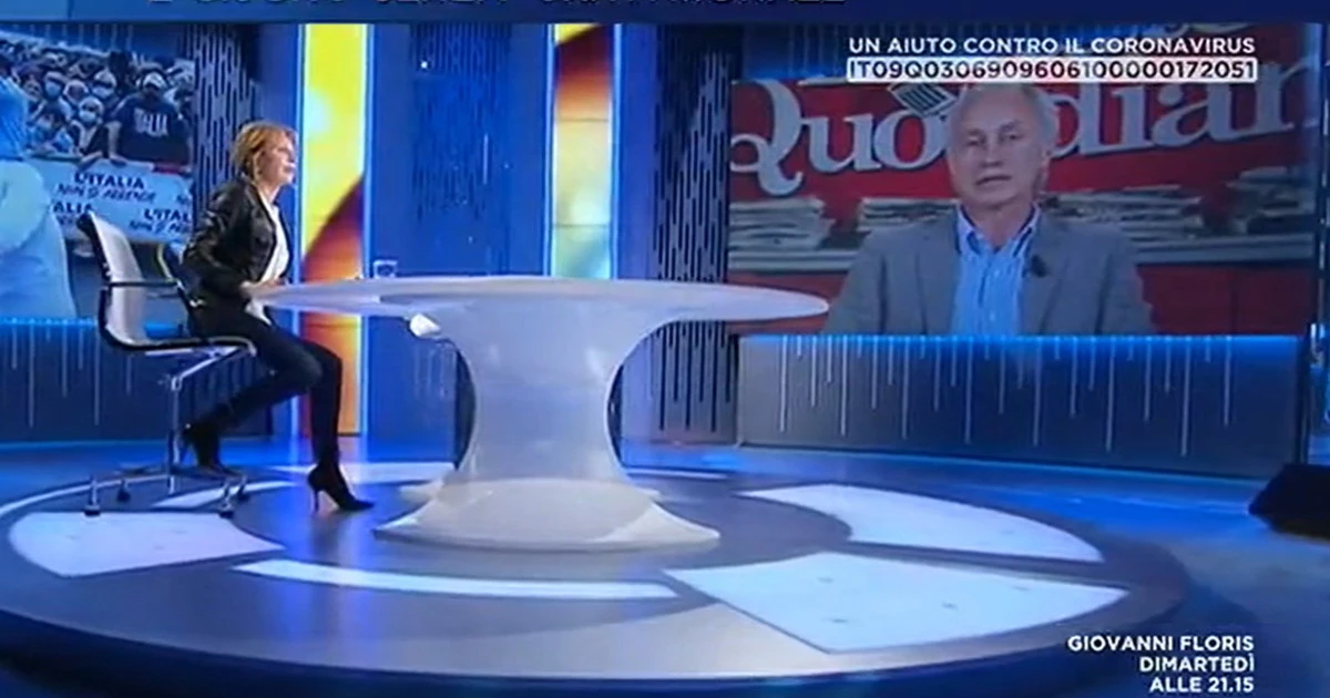 Marco Travaglio a Otto e mezzo: "Salvini e Meloni in piazza? Era meglio evitare, ma abbiamo capito il loro livello di irresponsabilità e improvvisazione"