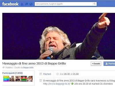 'Contro-discorso' di fine anno: Grillo dal blog sfida Napolitano