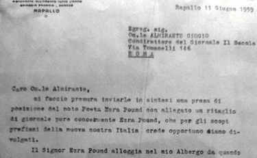 Ezra Pound, i consigli ad Almirante: "Devi fondare un nuovo partito"