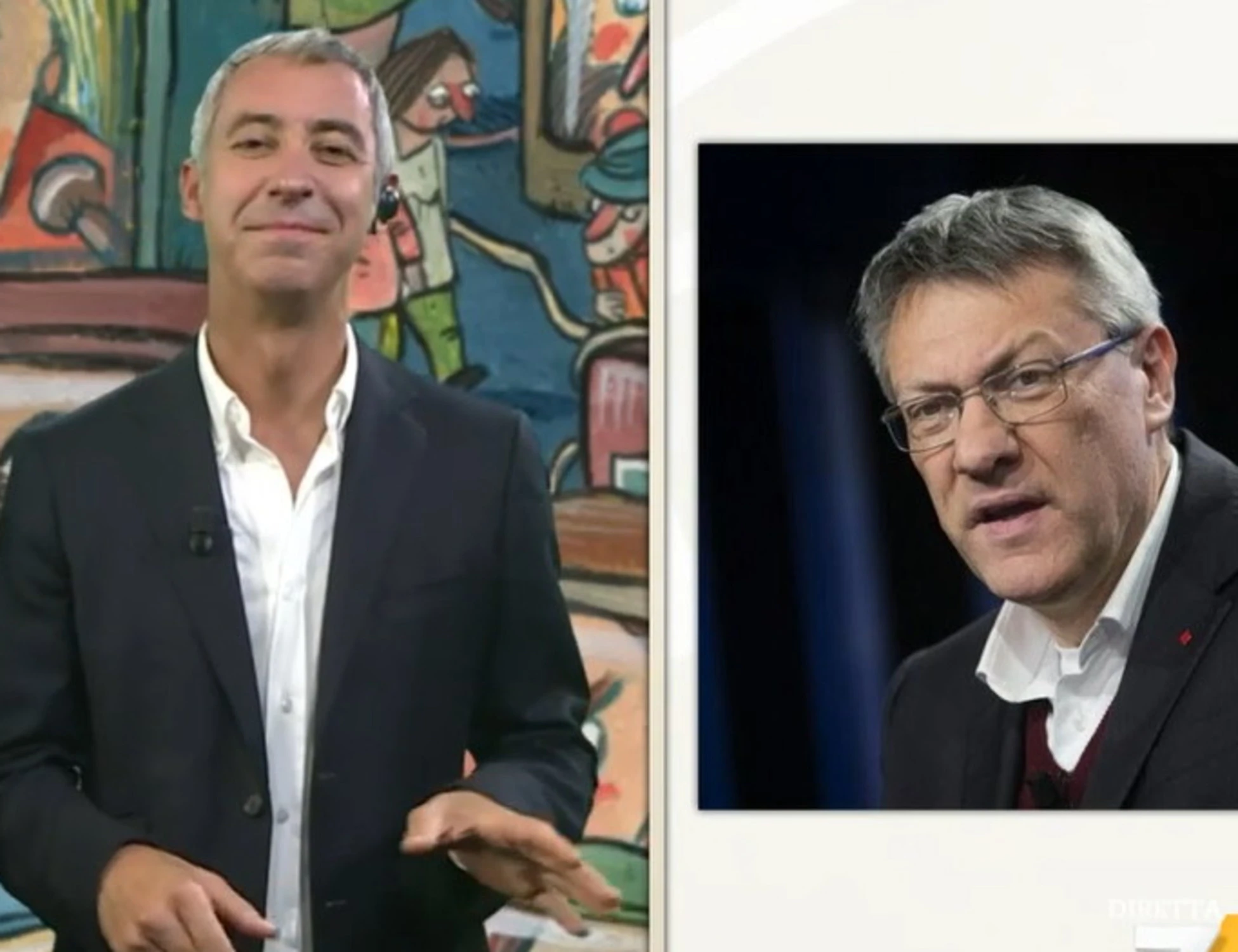 Leggi l'articolo: &quot;Il mer***ne?&quot;: Landini, Luca e Paolo gelano Floris <span style="color: rgb(153, 0, 0);">Video</span>
