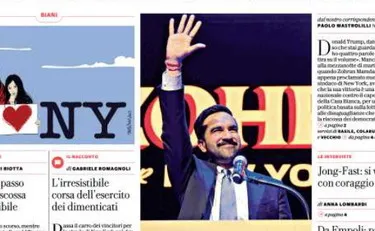 Mamdani, la delirante prima pagina di Repubblica: come il 25 aprile