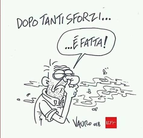 Vauro insulta il governo Lega-M5s: puzza di...l'ultima vignetta vergognosa
