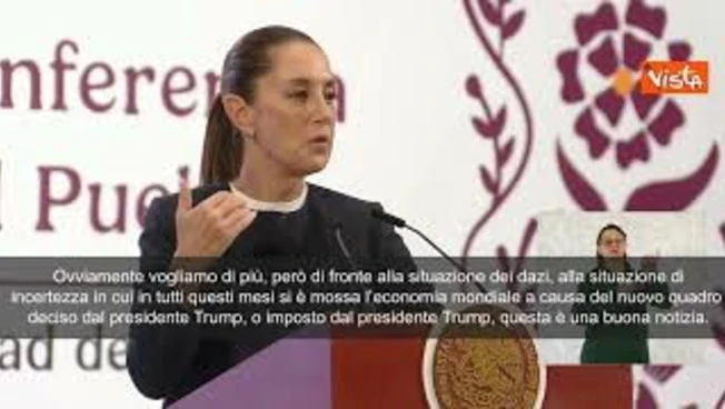 Sheinbaum (Presidente Messico): "Bene allentamento dazi su case automobilistiche"