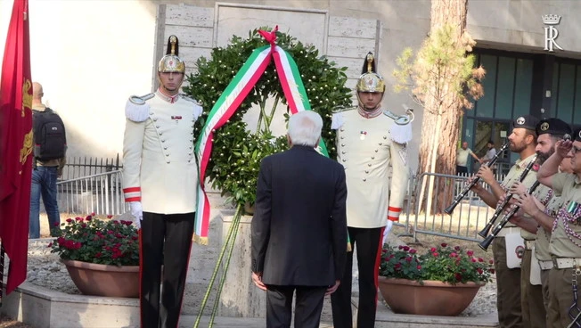 Mattarella depone corona d'alloro per anniversario difesa di Roma