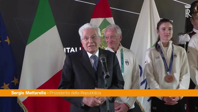 Mattarella "Le medaglie sono degli atleti, io fortunato ad essere qui"