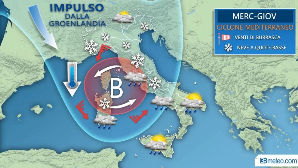 Meteo, ondata polare: neve e temperature in picchiata