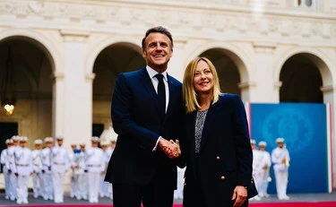 Giorgia Meloni, in corso a Palazzo Chigi bilaterale con Emmanuel Macron
