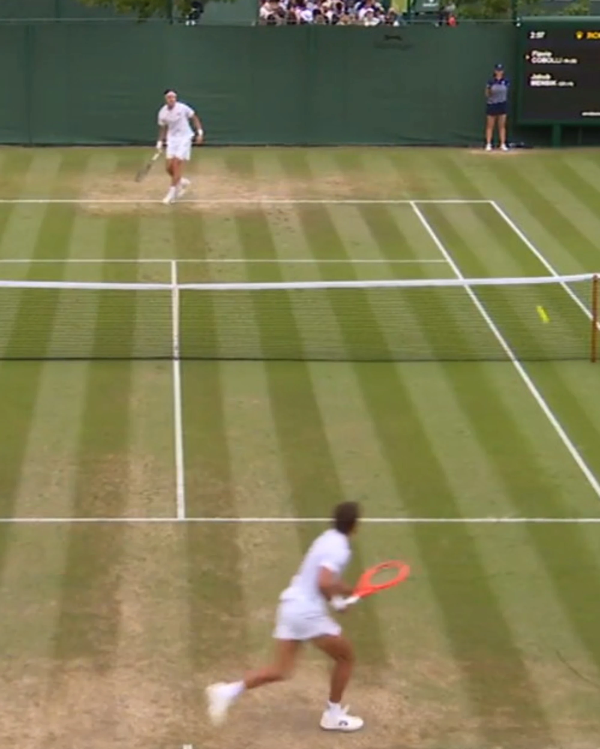 Cobolli agli ottavi a Wimbledon: Mensik triturato, il colpo della gloria