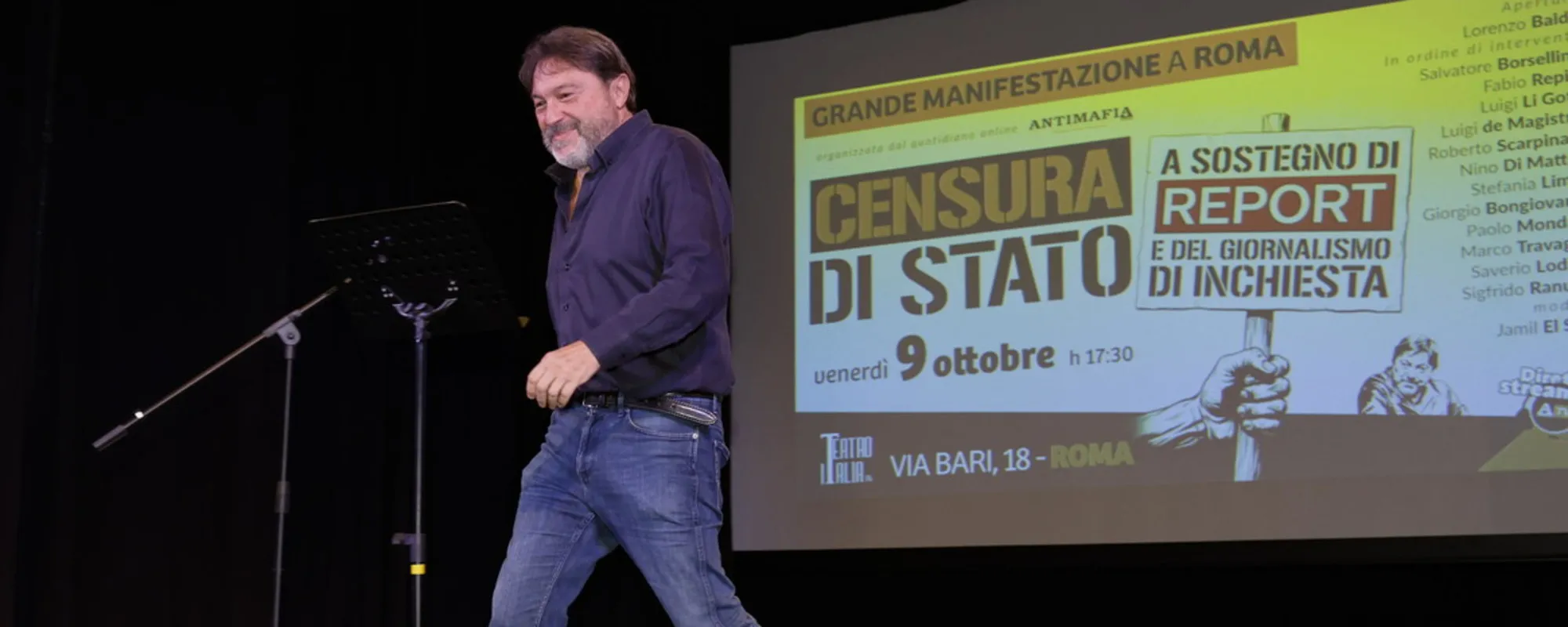 "Sostituito perché porto questo tipo di jeans?": il delirio di Sigfrido Ranucci dal palco
