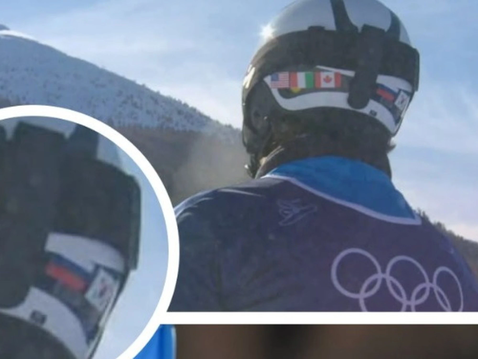 Milano-Cortina, la bandiera russa sul casco di Fischnaller: cosa c'è dietro
