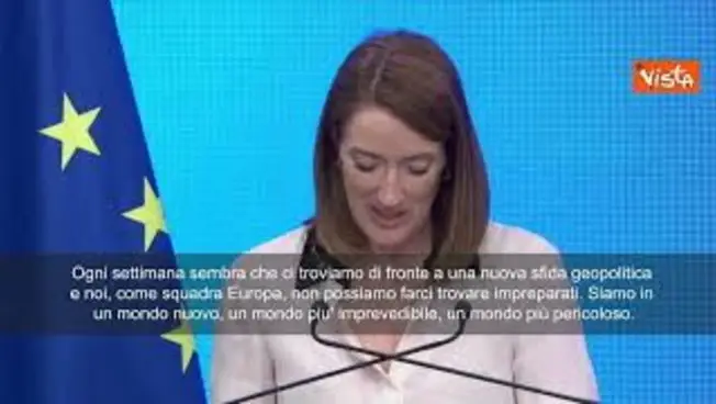 Leggi l'articolo: Metsola: Il mondo è più pericoloso, le decisioni Ue siano più rapide