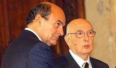 Pier Luigi Bersani e Giorgio Napolitano