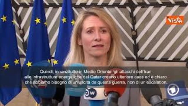 Consiglio Ue, Kallas: Abbiamo bisogno di uscire da guerra nel Golfo, non di un'escalation