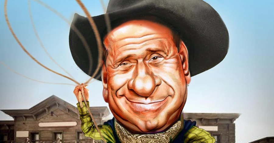 Berlusconi cow-boy, visto da Benny