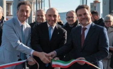 La Fiamma Olimpica viaggia sul piroscafo Piemonte