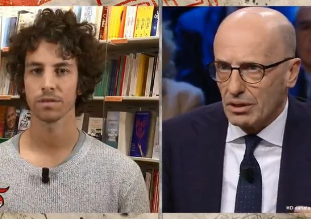 Alessandro Sallusti zittisce la sardina Mattia Santori a DiMartedì: "Questo lasciatelo dire ai grandi"