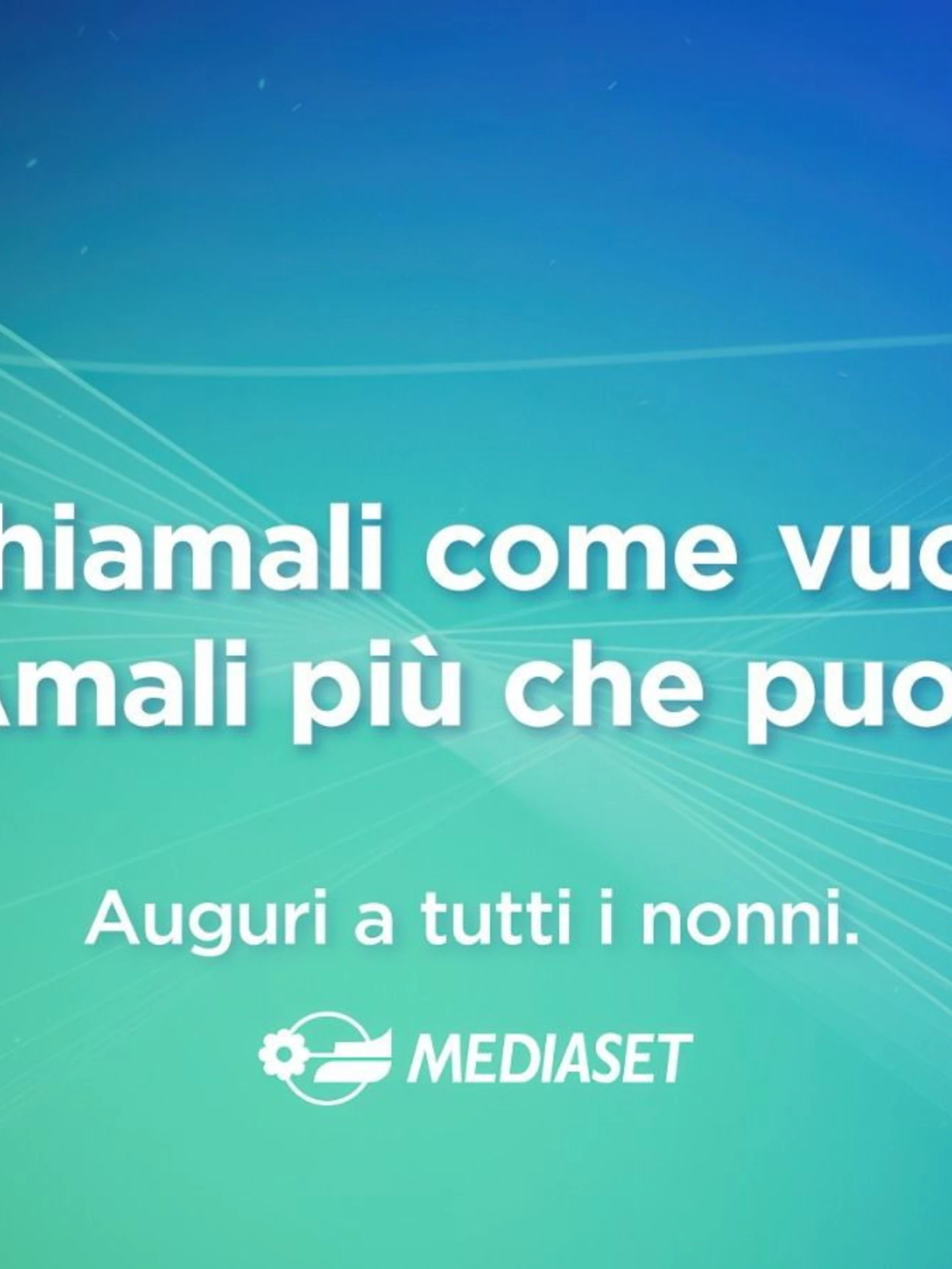 AL VIA LA CAMPAGNA MEDIASET PER LA  FESTA DEI NONNI 2025