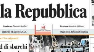 Repubblica, la prima pagina con sorpresa: "Migranti, emergenza Lampedusa". Se ne sono accorti pure loro: Conte e Lamorgese, sono guai