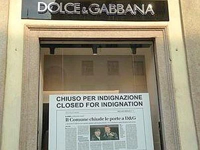 Dolce&Gabbana chiusi "per indignazione" contro il Comune di Milano