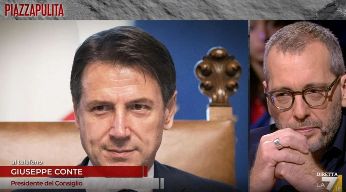 Piazza Pulita, Giuseppe Conte a sorpresa telefona a Corrado Formigli. Sconcerto in diretta