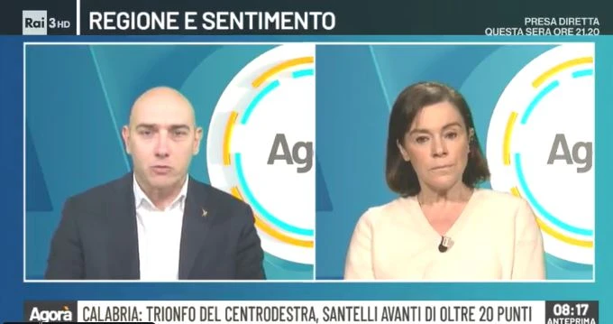 Agorà, Alessandro Morelli: "Totale incoerenza con la realtà: il M5s al 5% in Emilia Romagna governa il Paese"