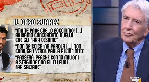 Luis Suarez a DiMartedì, Augias la butta in politica: "Niente ius soli, questo caso ci fa vergognare"