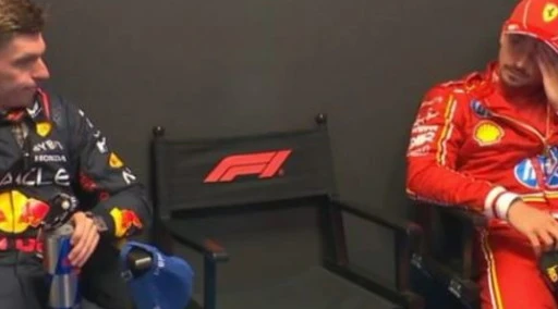Leclerc fa una domanda a Verstappen nel retropodio: Max lo lascia a bocca aperta