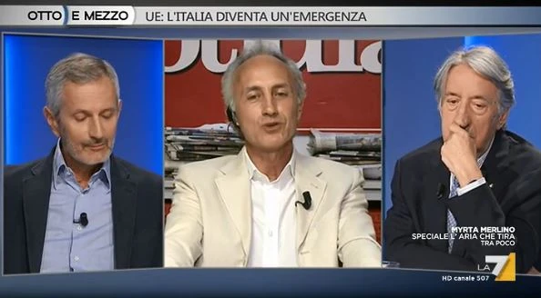 Marco Travaglio a Otto e mezzo: "Salvini fascista? Almeno Mussolini...". Lilli Gruber salta sulla sedia