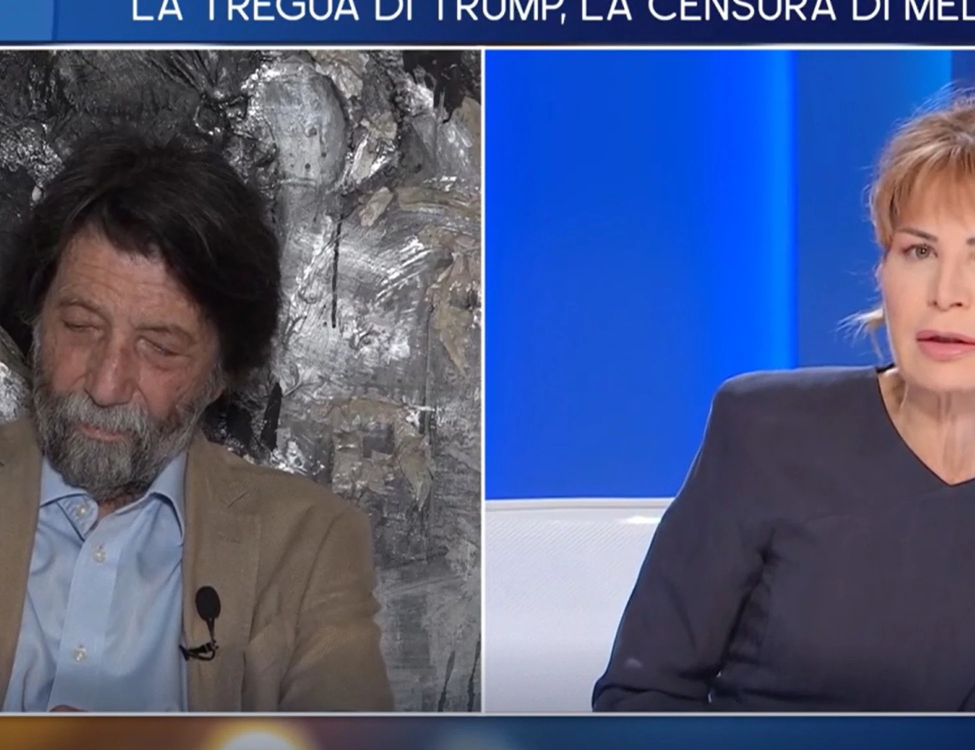 Otto e mezzo, Cacciari sbotta: "Gruber smettiamola vivaddio!", Lilli di sasso