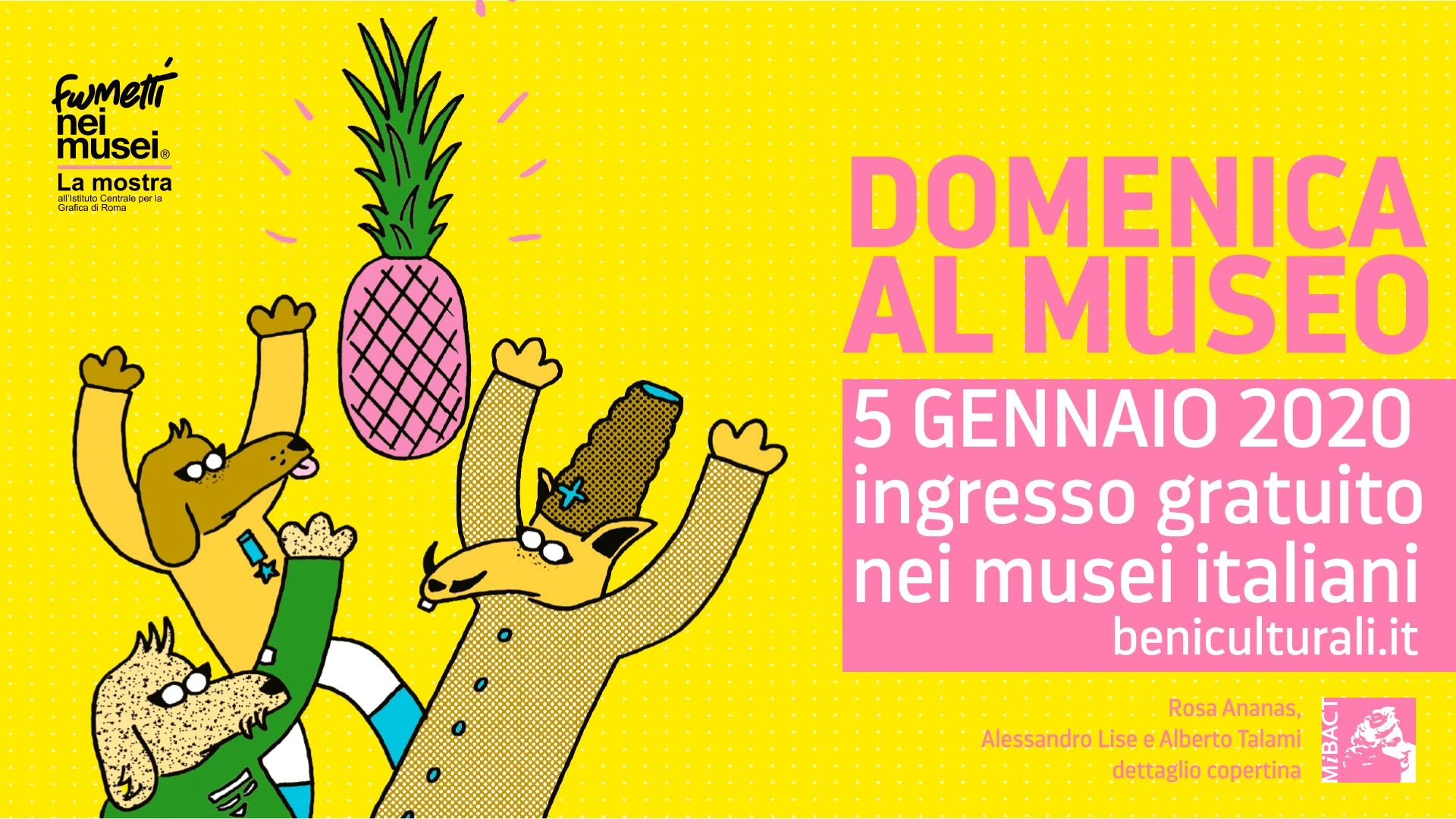 MUSEI, IL 5 GENNAIO TORNANO LE DOMENICHE GRATUITE