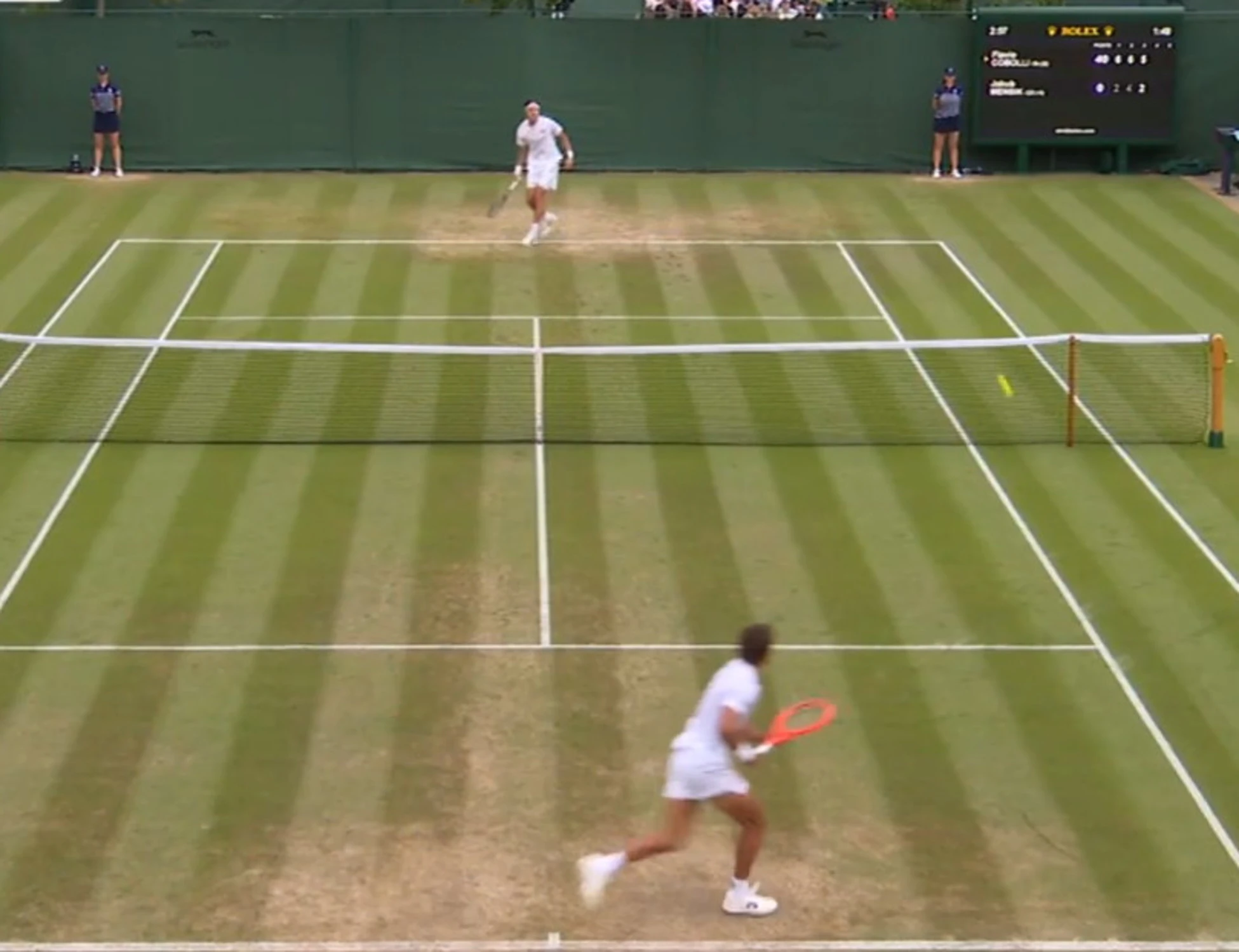 Cobolli agli ottavi a Wimbledon: Mensik triturato, il colpo della gloria