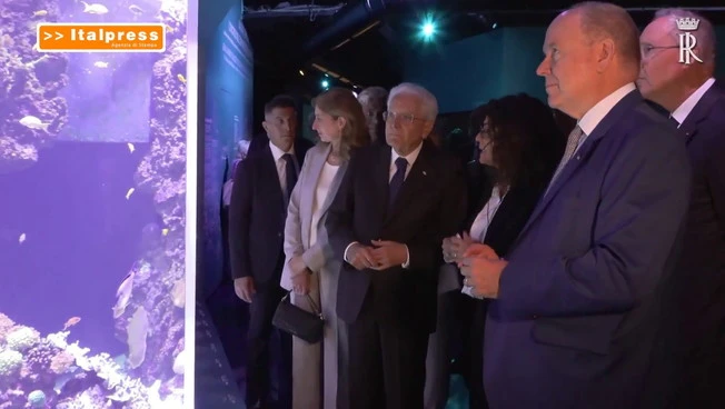 Principato di Monaco, Mattarella visita il Museo Oceanografico con Alberto II