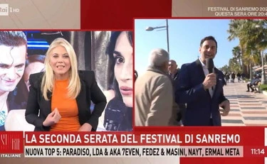 Sanremo 2026, l'inviato indemoniato: un caso a Storie Italiane