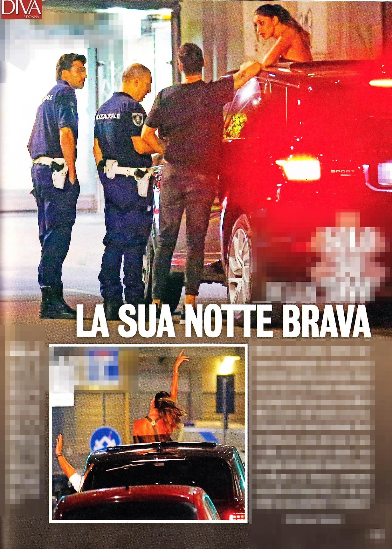 Belen Rodriguez, notte brava con Jeremias. Fermata in macchina dalla polizia