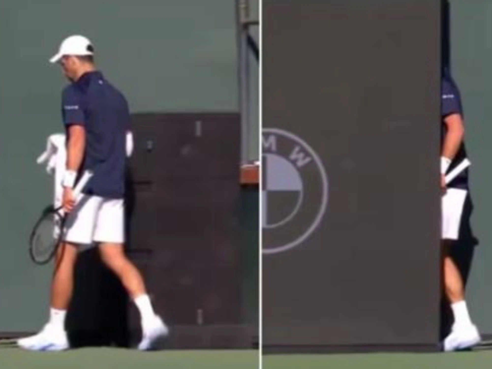 Djokovic si nasconde durante il match: il dramma dietro i cartelloni