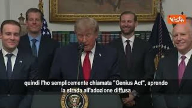 Trump: Un anno fa ho firmato il 'Genius Act', l'ho chiamato così in mio onore
