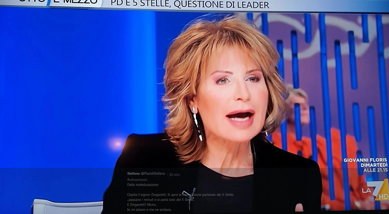 Otto e mezzo, Lilli Gruber sadica: in studio c'è Nicola Zingaretti, in onda il sondaggio che devasta Pd