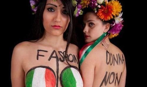 Femen in Italiafoto delle adeptein toplesssu Facebook