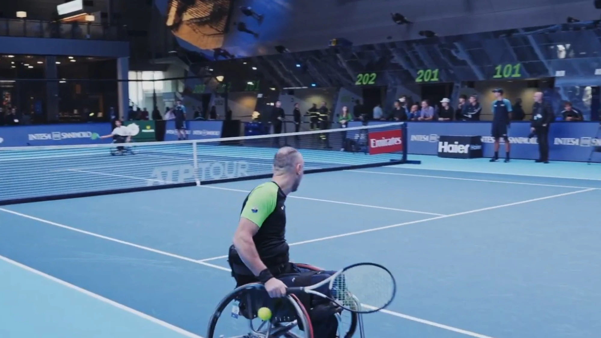 Federazione Italiana Tennis e Padel, all'Inalpi Arena un'esibizione in carrozzina