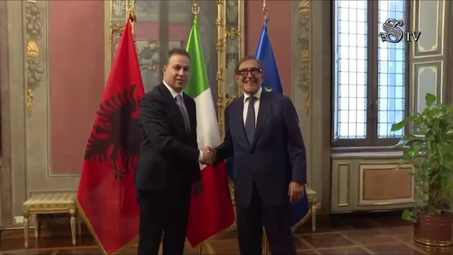 La Russa riceve al Senato il presidente del Parlamento dell'Albania Peleshi
