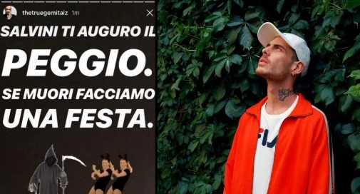Matteo Salvini, lo schifo del rapper Gemitaiz: &quot;Se muori facciamo una festa. Ti auguro...&quot;