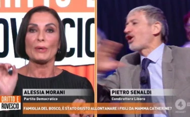 Dritto e rovescio, Senaldi inchioda la Morani: "Famiglia nel bosco? Cos'avete in testa voi"