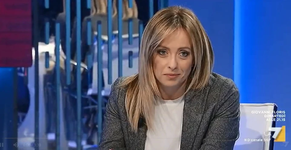 Giorgia Meloni a Otto e Mezzo replica a Lilli Gruber: "Ma che razza di domanda è?"